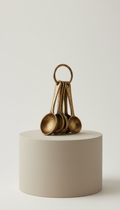 Aged Brass Artisan Measuring Spoons Set