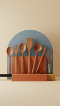 Acacia wood utensil set