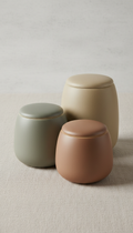 Matte ceramic storage canisters