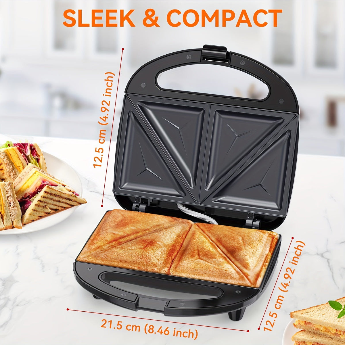 Sandwich Maker with Triangle Plates
