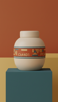 Ceramic storage jar with lid