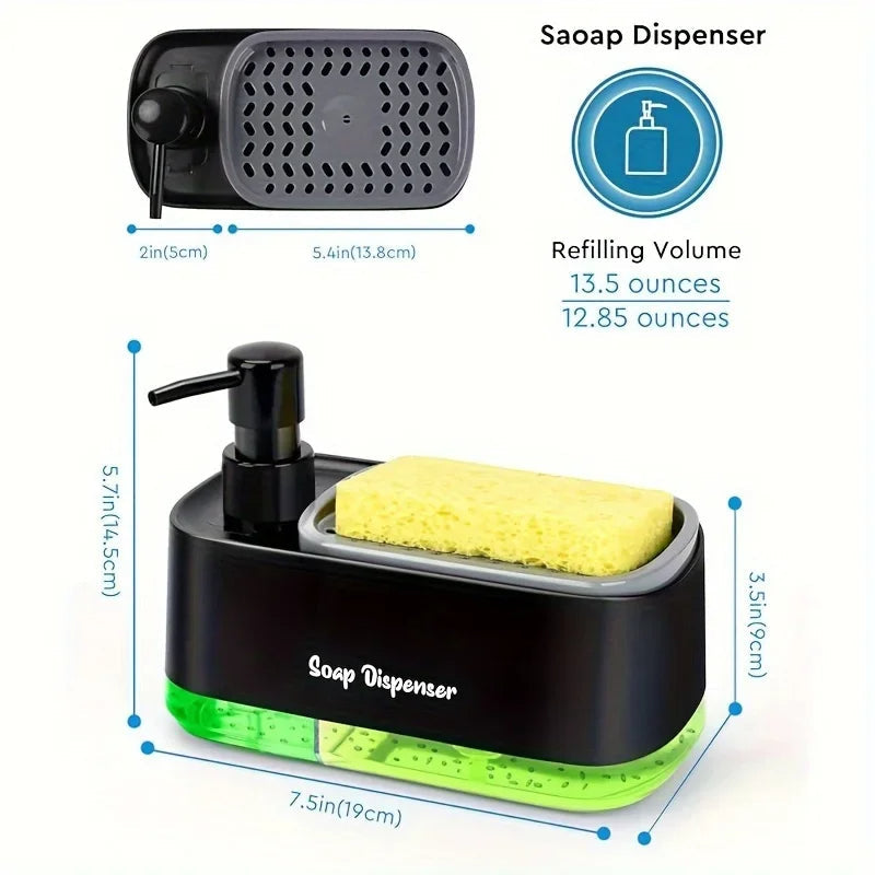 3-in-1 Dual Soap Dispenser Set