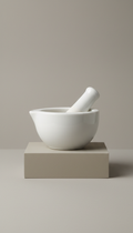 Porcelain White Mortar and Pestle