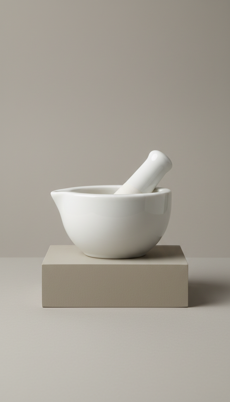 Porcelain White Mortar and Pestle