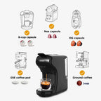 Coffee Machine 4in1 Hot & Cold Multiple Capsule