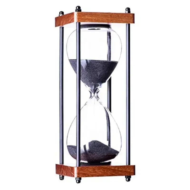 New Large Hourglass Timer 60 Minute, Metal Sand Timer Sandglass Clock