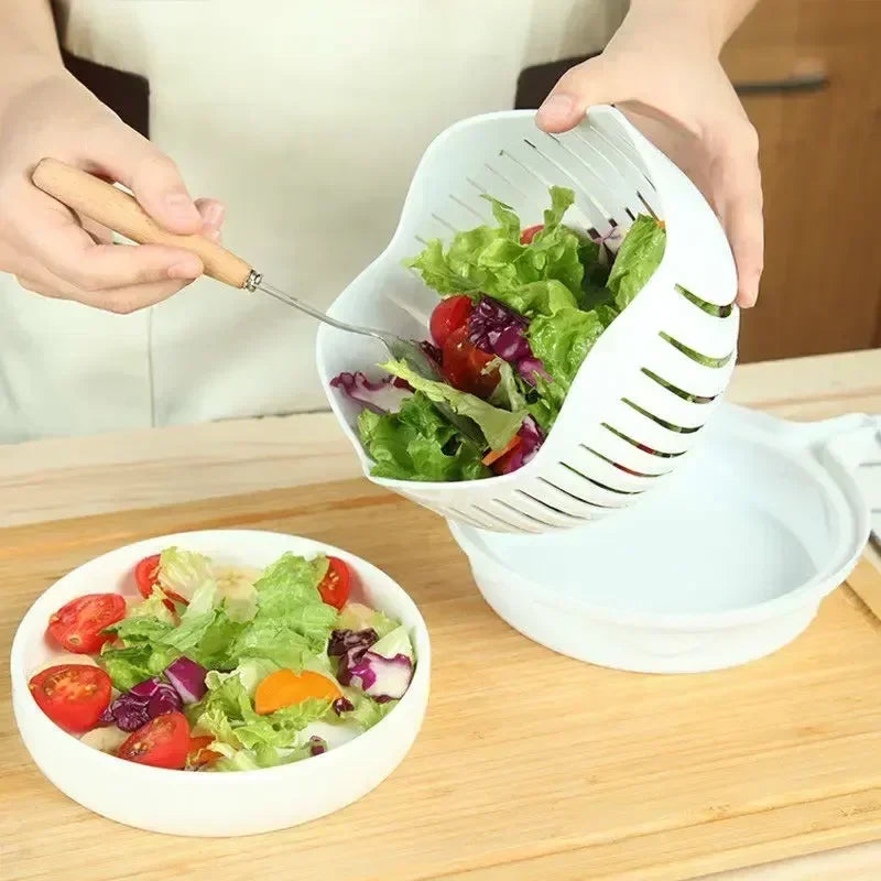 Vegetable Salad Cutter Cutting Bowl