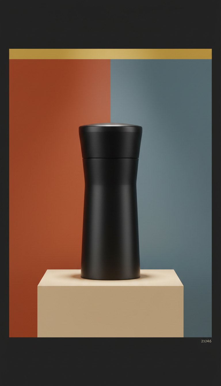 Matte black spice grinder adjustable grind