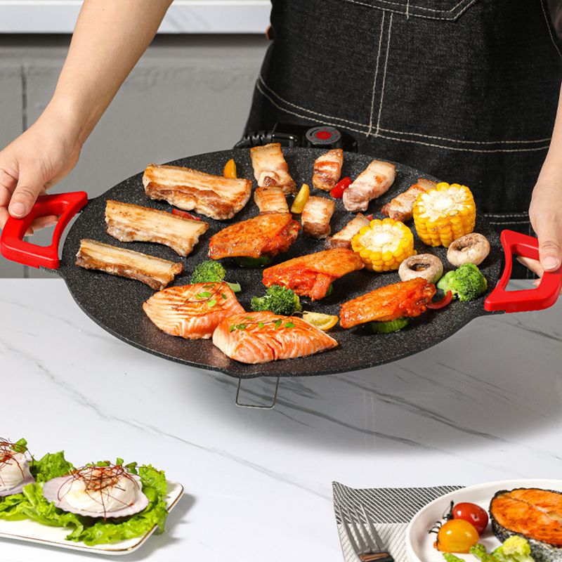 Non-Stick Household Smokeless Korean Style Multi-Functional Grilled And Hot Pot